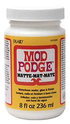 ערכת Decoupage | הגדר בקבוקי 8oz של חותם בסיס מים של Mod Podge/דבק/גימור | סט מברשות קצף 4pk